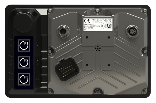 GSt-A07C-103 7" Compact HMI in Minimalausstattung mit rückseitiger Tastatur und Dreh-/Drück-Encoder für kostensensible Anwendungen, programmierbar mit GSe-VISU.