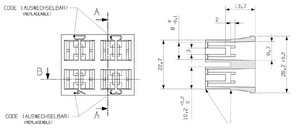 Kodiersteckerset für Sicherungshalter 8-pol., Positionen 1-8/A-H