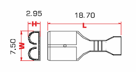 Relaissockel Crimpkontakt 6,3mm - Kabeldurchmesser: 0,5-2,00mm² - Material: CuZn - Spule: 6000