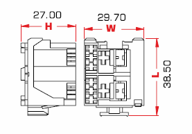 Modul Relaissockel RBH - 9-pol. - Material: Nylon6+10%GF/FR (copy)