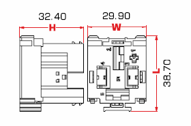 Modul Micro Relaissockel - 5-pol. - Material: Nylon6+66/FR (copy)