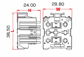Modul Relaissockel RBH - 9-pol. - Material: Nylon6+10%GF/FR (copy)