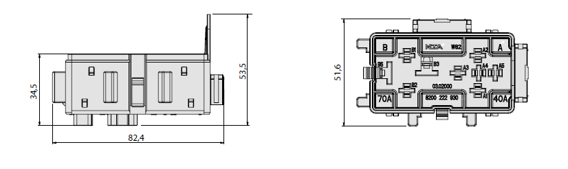 Relaissockel Maxi-/Minirelais 2-pol.