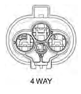 4 WAY POWER wasserdicht MALE Halter schwarz