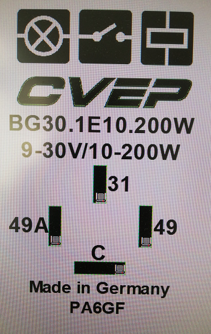 Blinkgeber elektronisch universal 9-30V - 10-200W - 30x30x40mm