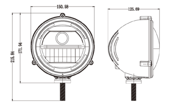 LED Hauptscheinwerfer rund - Abblend-/Fernlicht - Durchmesser: 6"