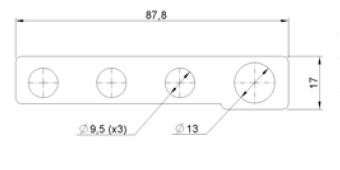 Brücke für MegaVal Halter 5558-3Midi+1Mega