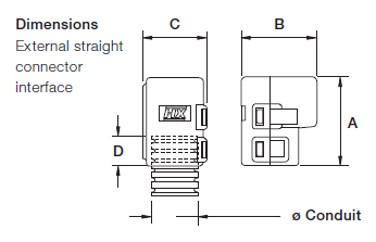 ABB - Externer teilbarer Hochtemperatur-Steckverbinder - Serie AMP Junior und Mini Timer