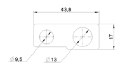 Brücke für MegaVal Halter 58-1Midi+1Mega