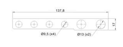 Brücke für MegaVal Halter 5555888-4Midi+3Mega