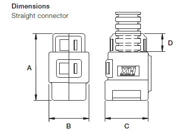 ABB - Externer teilbarer Hochtemperatur-Steckverbinder - Deutsch-DT-Serie