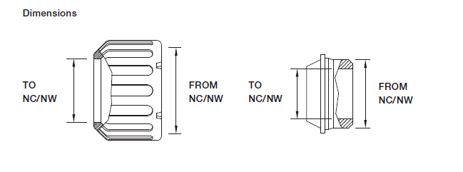 ABB - Reduziereinsatz - Verschraubung mit Dichteinsatz - NC32/NW29 (copy)