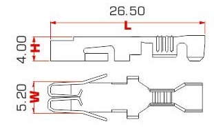 Fuse Terminal - cable diameter: 0,5-1,00mm² - Material: CuZn - Spule: 2500