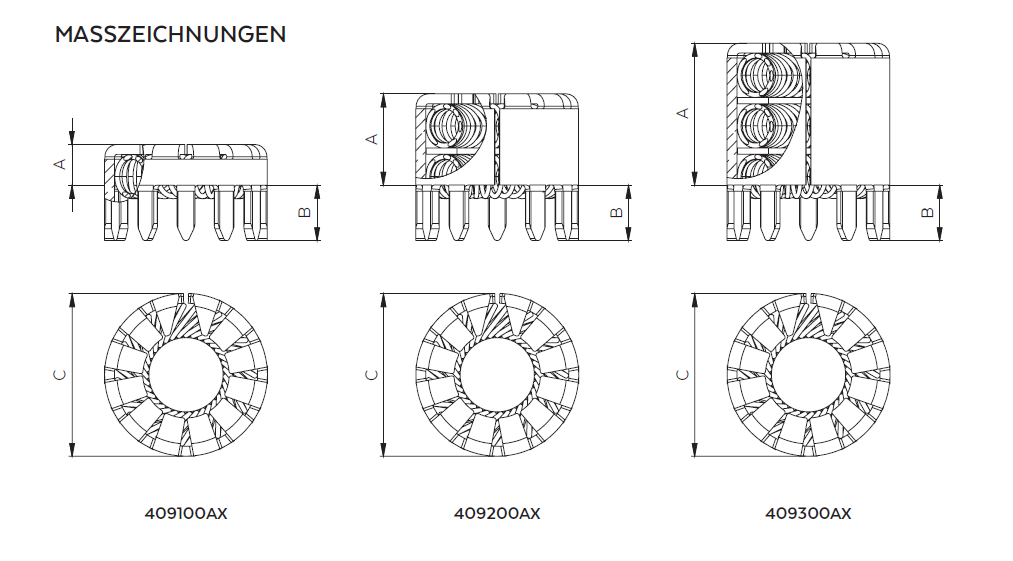 POWER CROWN - Hochstrom PCB-Anschluss - Silber  (copy)