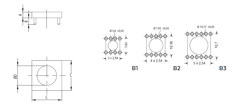 POWER 2 GROUND - BlueBrass - Hochstrom PCB-Anschluss