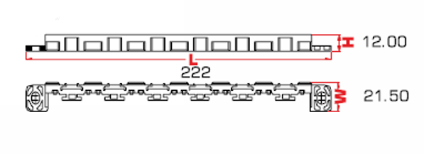 Rahmenteil Sicherungs-/Relaisbox System CVEP - 6-pol. - Material: Nylon66+33%GF/Nylon6/FR
