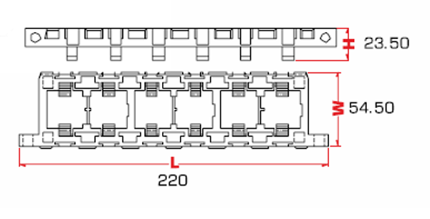 Sicherungs-/Relaisbox System CVEP - 6-pol. - Rahmenteilgehäuse - Material: Nylon66+33%GF/Nylon6/FR