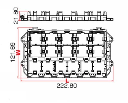 Sicherungs-/Relaisbox System CVEP - 16-pol. - Rahmenteilgehäuse - Material: Nylon66+33%GF/Nylon6/FR
