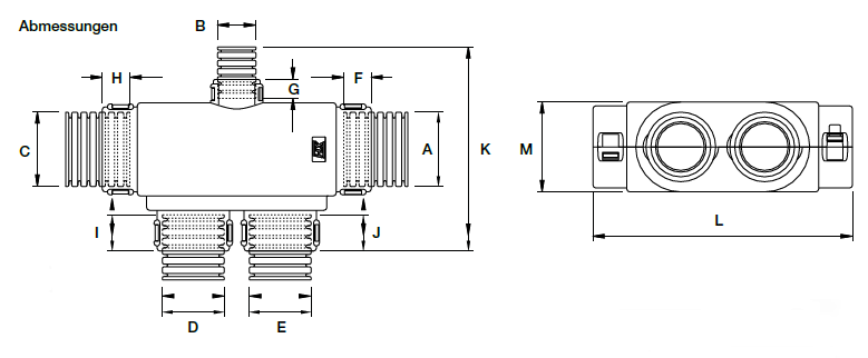ABB - Zweiteiliger 5-Wege-Verbinder