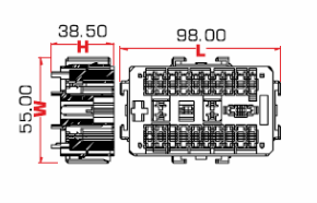 Modulsicherungshalter für 21 MiniVal/MiniOTO + 2 Micro JapVal Sicherungen