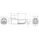 Deutsch Steckergehäuse 2-polig DT-Serie