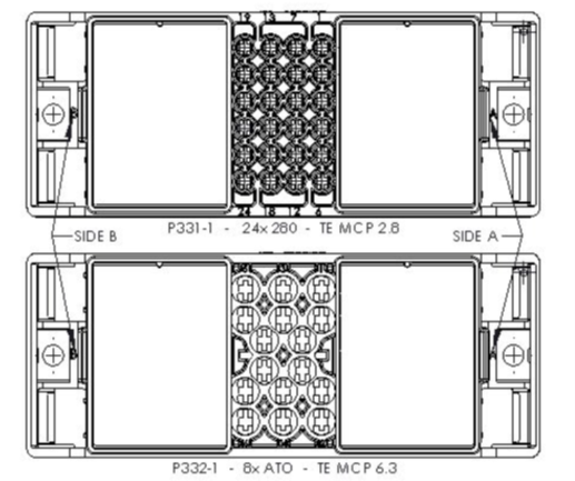 Sicherungshalter Modul - (3 x UniVal/UniOTO Sicherung, 1 x Minirelais, 1 x Powerrelais, 2 x MaxiVal/MaxiOTO Sicherung