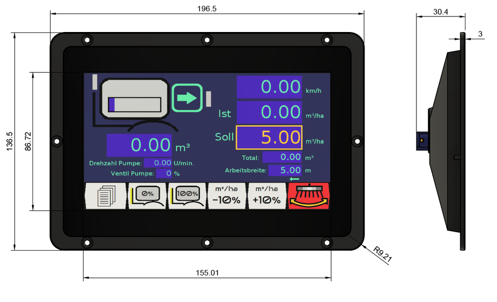 CANDi7 - Abmessungen