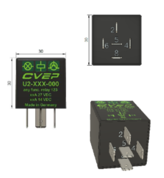 Zeitrelais 9-30V - 20A (14VDC) - anzugsverzögert - Gehäuse: 30x30x30