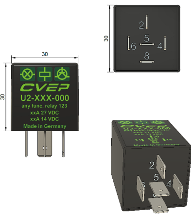 Zeitrelais 12/24V 15/20A - 10min. abfallverzögert - retriggerbar - mit Befestigungslasche ZUB000084