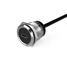 USB socket (Type C) 12-28V / 45W - with 50 cm cable - with USB (Type-A) plug