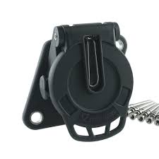 Trailer socket 24 V, 15-pin, ADR, according to ISO 12 098, with crimp contact pins and black cover