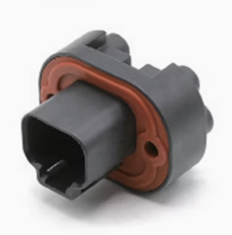 Connector housing series DT15-2PB - PCB mounting head straight - sealed - black