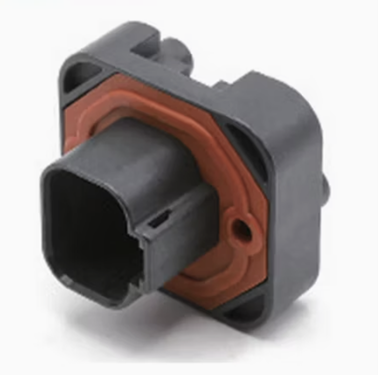 Connector housing series DT15-4PB - PCB mounting head straight - sealed - black