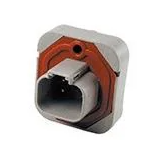 Connector housing - DT series - Connection: 90° angled - 4-pin - PCB - sealed - grey