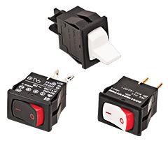 Carling rocker switch ON-NONE-OFF series 621 - red - unlit