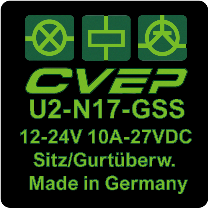 Seat- / belt monitoring relay - Multivolt 12/24V - 10A (27VDC)