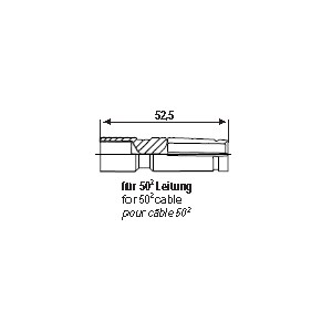 2-pole military connector, 24 V to VG 96 917, socket contact socket, crimp/solder contact for 50 mm² cable