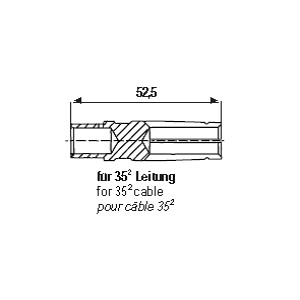 2-pol. Militäry Connector, 24 V - VG 96 917, Connector-Terminal (F) - 35 mm²