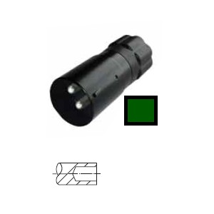 2-pin military connector, 24 V according to VG 96 917, plug, olive green sleeve, with crimp / solder contacts for 35 mm² cable 