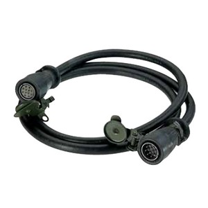 Military plug according to VG 96 923, connecting cable with 1 plug pin contacts and 1 plug socket contacts, length 4.3 m 