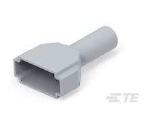 Protective cap for 12-pin socket housing (DT series) - grey