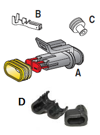 SUPERSEAL 1.5 KIT A + B + C + connection adapter for corrugated pipe NW7.5 / 10mm 