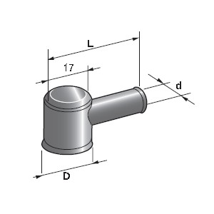 Insulating cap - color: black - material: PVC 