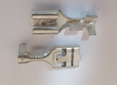 Faston F630 with locking lug - sleeve 6.3mm (0.5-2.5mm²) - CuSn tinned 