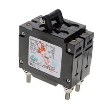 Carling circuit breaker series C - 2-pole 10A - white imprint I-O / ON-OFF