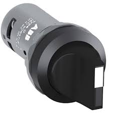 Selector switch, black, 2 positions, 1 normally open contact