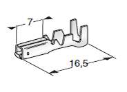 Terminal female - cable diameter: 0,75 - 1,5mm² - Coil