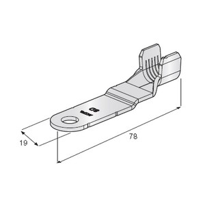Ring cable lug for starter M8 - 35-50mm² 