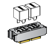 Relay base module mini 2-fold 