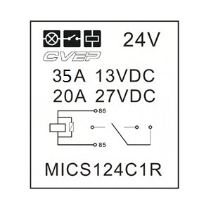 Micro Relay 24V - Changer - 10/20A - Resistor - sealed